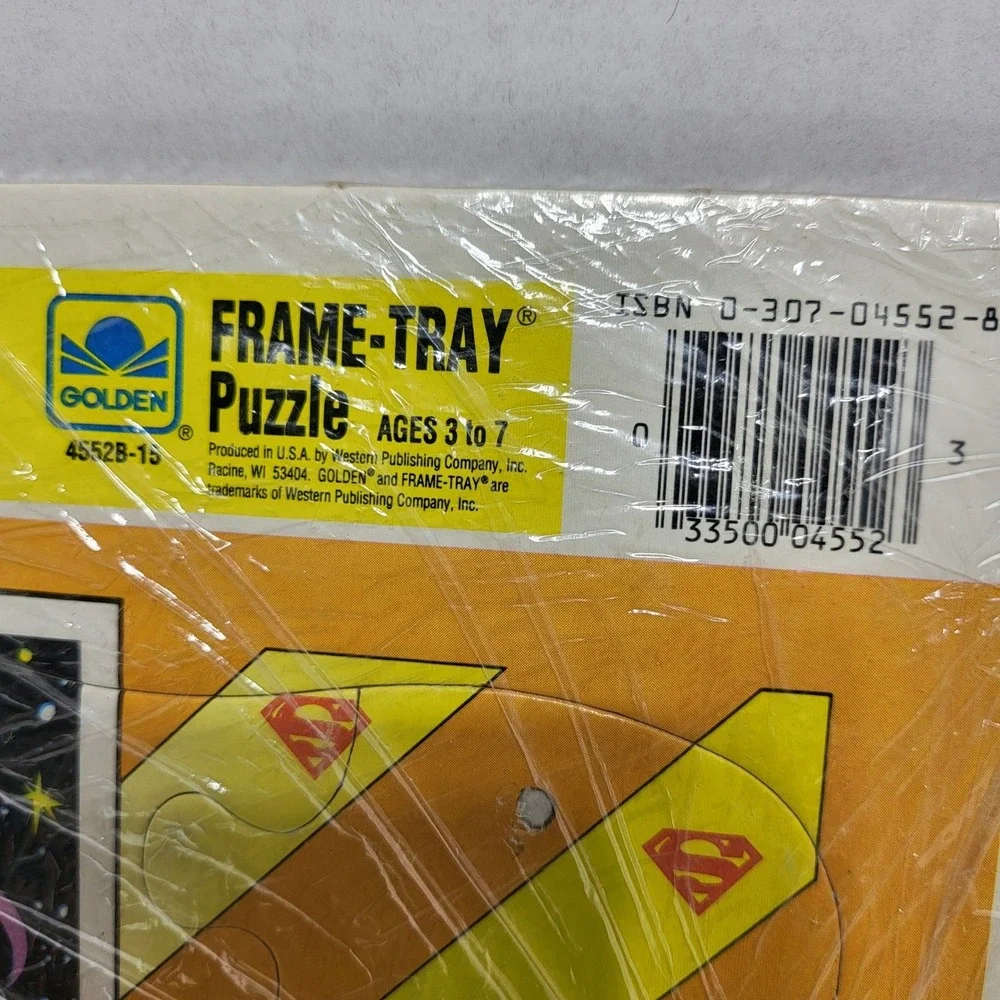 Vintage Superman Golden Frame Tray Puzzle Ages 3 to 7 1989‎ DC Comics
